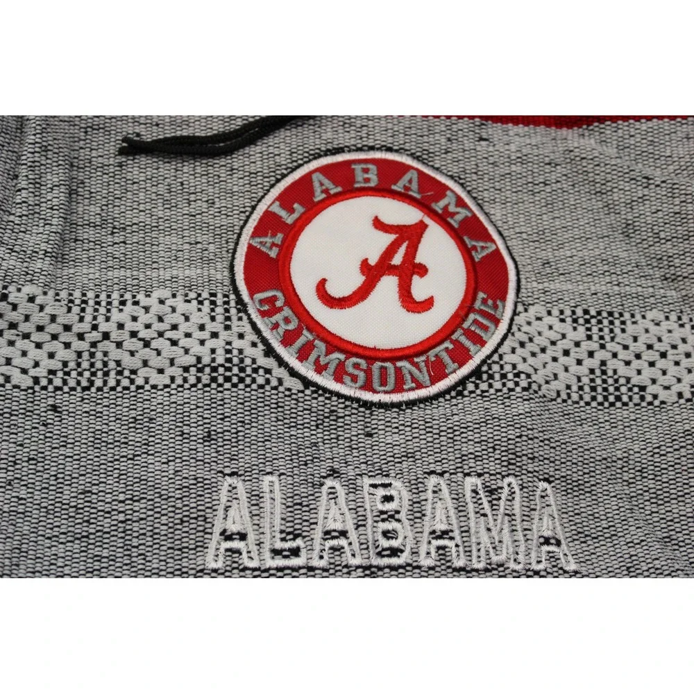 Alabama Crimson Tide Woven Baja Backpack Red Grey Striped Drawstring Sackpack